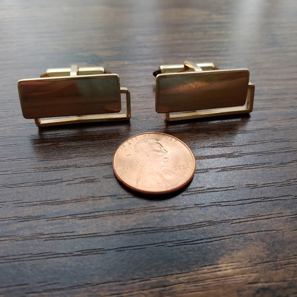 Vintage Krementz Amber Accent Cufflinks - Picture 8 of 11
